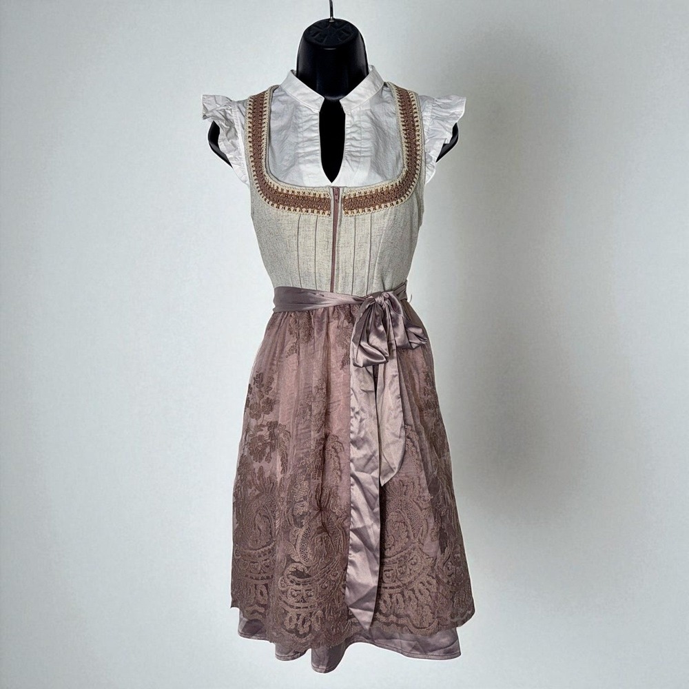 Chic Cream and Brown Dirndl